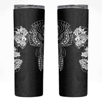 Japanese Irezumi and Hawaiian Polynesian Art Tattoo Skinny Tumbler Black Color - Wonder Print Shop