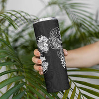 Japanese Irezumi and Hawaiian Polynesian Art Tattoo Skinny Tumbler Black Color - Wonder Print Shop