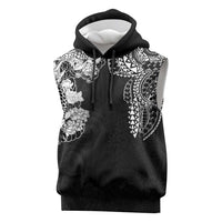 Japanese Irezumi and Hawaiian Polynesian Art Tattoo Sleeveless Hoodie Black Color - Wonder Print Shop