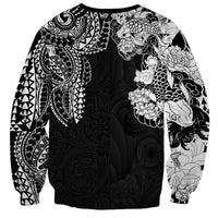 Japanese Irezumi and Hawaiian Polynesian Art Tattoo Sweatshirt Black Color - Wonder Print Shop