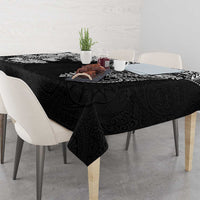 Japanese Irezumi and Hawaiian Polynesian Art Tattoo Tablecloth Black Color - Wonder Print Shop