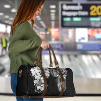 Japanese Irezumi and Hawaiian Polynesian Art Tattoo Travel Bag Black Color - Wonder Print Shop