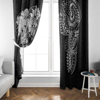 Japanese Irezumi and Hawaiian Polynesian Art Tattoo Window Curtain Black Color - Wonder Print Shop