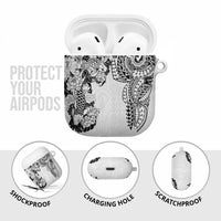 Japanese Irezumi and Hawaiian Polynesian Art Tattoo AirPods Case White Color - Wonder Print Shop