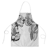 Japanese Irezumi and Hawaiian Polynesian Art Tattoo Apron White Color - Wonder Print Shop