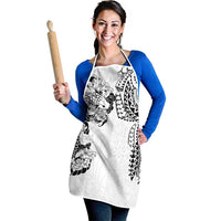Japanese Irezumi and Hawaiian Polynesian Art Tattoo Apron White Color - Wonder Print Shop