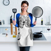 Japanese Irezumi and Hawaiian Polynesian Art Tattoo Apron White Color - Wonder Print Shop