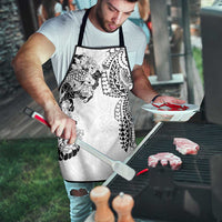 Japanese Irezumi and Hawaiian Polynesian Art Tattoo Apron White Color - Wonder Print Shop