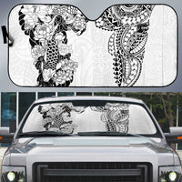 Japanese Irezumi and Hawaiian Polynesian Art Tattoo Auto Sun Shade White Color - Wonder Print Shop