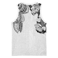 Japanese Irezumi and Hawaiian Polynesian Art Tattoo Basketball Jersey White Color - Wonder Print Shop