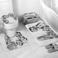 Japanese Irezumi and Hawaiian Polynesian Art Tattoo Bathroom Set White Color - Wonder Print Shop