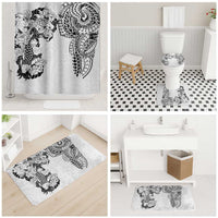 Japanese Irezumi and Hawaiian Polynesian Art Tattoo Bathroom Set White Color - Wonder Print Shop