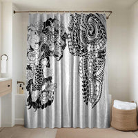 Japanese Irezumi and Hawaiian Polynesian Art Tattoo Bathroom Set White Color - Wonder Print Shop