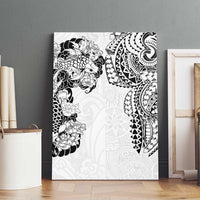 Japanese Irezumi and Hawaiian Polynesian Art Tattoo Canvas Wall Art White Color - Wonder Print Shop