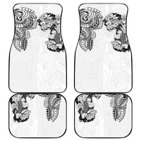Japanese Irezumi and Hawaiian Polynesian Art Tattoo Car Mats White Color - Wonder Print Shop