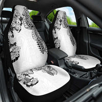 Japanese Irezumi and Hawaiian Polynesian Art Tattoo Car Seat Cover White Color - Wonder Print Shop
