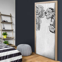 Japanese Irezumi and Hawaiian Polynesian Art Tattoo Door Cover White Color - Wonder Print Shop
