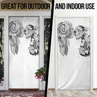 Japanese Irezumi and Hawaiian Polynesian Art Tattoo Door Cover White Color - Wonder Print Shop