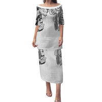 Japanese Irezumi and Hawaiian Polynesian Art Tattoo Family Matching Puletasi and Hawaiian Shirt White Color - Wonder Print Shop