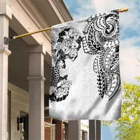 Japanese Irezumi and Hawaiian Polynesian Art Tattoo Garden Flag White Color - Wonder Print Shop