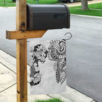 Japanese Irezumi and Hawaiian Polynesian Art Tattoo Garden Flag White Color - Wonder Print Shop