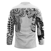 Japanese Irezumi and Hawaiian Polynesian Art Tattoo Hockey Jersey White Color - Wonder Print Shop