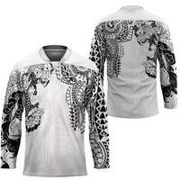 Japanese Irezumi and Hawaiian Polynesian Art Tattoo Hockey Jersey White Color - Wonder Print Shop