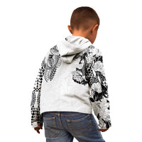 Japanese Irezumi and Hawaiian Polynesian Art Tattoo Kid Hoodie White Color - Wonder Print Shop