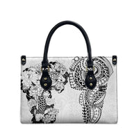 Japanese Irezumi and Hawaiian Polynesian Art Tattoo Leather Bag White Color - Wonder Print Shop
