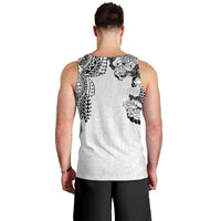 Japanese Irezumi and Hawaiian Polynesian Art Tattoo Men Tank Top White Color - Wonder Print Shop