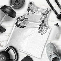 Japanese Irezumi and Hawaiian Polynesian Art Tattoo Men Tank Top White Color - Wonder Print Shop