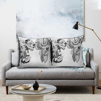 Japanese Irezumi and Hawaiian Polynesian Art Tattoo Pillow Cover White Color - Wonder Print Shop