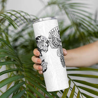 Japanese Irezumi and Hawaiian Polynesian Art Tattoo Skinny Tumbler White Color - Wonder Print Shop