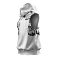 Japanese Irezumi and Hawaiian Polynesian Art Tattoo Sleeveless Hoodie White Color - Wonder Print Shop