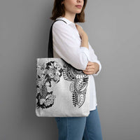 Japanese Irezumi and Hawaiian Polynesian Art Tattoo Tote Bag White Color - Wonder Print Shop