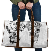 Japanese Irezumi and Hawaiian Polynesian Art Tattoo Travel Bag White Color - Wonder Print Shop