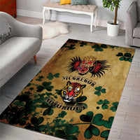 The Irishman-Notorious Area Rug Old School Tattoos and Shamrocks Grunge Style