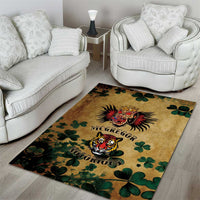 The Irishman-Notorious Area Rug Old School Tattoos and Shamrocks Grunge Style