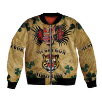 The Irishman-Notorious Bomber Jacket Old School Tattoos and Shamrocks Grunge Style