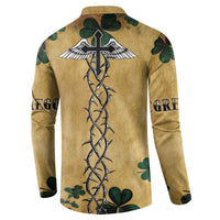 The Irishman-Notorious Button Sweatshirt Old School Tattoos and Shamrocks Grunge Style