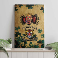 The Irishman-Notorious Canvas Wall Art Old School Tattoos and Shamrocks Grunge Style