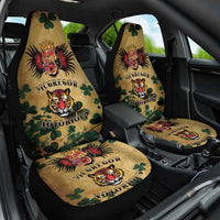 The Irishman-Notorious Car Seat Cover Old School Tattoos and Shamrocks Grunge Style