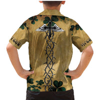 The Irishman-Notorious Family Matching Mermaid Dress and Hawaiian Shirt Old School Tattoos and Shamrocks Grunge Style