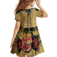 The Irishman-Notorious Family Matching Mermaid Dress and Hawaiian Shirt Old School Tattoos and Shamrocks Grunge Style