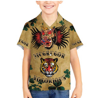 The Irishman-Notorious Family Matching Mermaid Dress and Hawaiian Shirt Old School Tattoos and Shamrocks Grunge Style