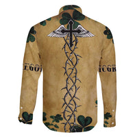The Irishman-Notorious Family Matching Short Sleeve Bodycon Dress and Hawaiian Shirt Old School Tattoos and Shamrocks Grunge Style