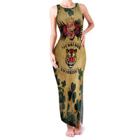 The Irishman-Notorious Family Matching Tank Maxi Dress and Hawaiian Shirt Old School Tattoos and Shamrocks Grunge Style