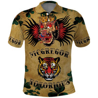 The Irishman-Notorious Polo Shirt Old School Tattoos and Shamrocks Grunge Style
