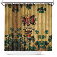 The Irishman-Notorious Shower Curtain Old School Tattoos and Shamrocks Grunge Style