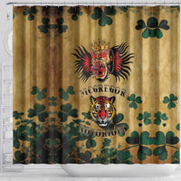 The Irishman-Notorious Shower Curtain Old School Tattoos and Shamrocks Grunge Style